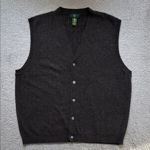 Men's Brown Wool Sweater Vest